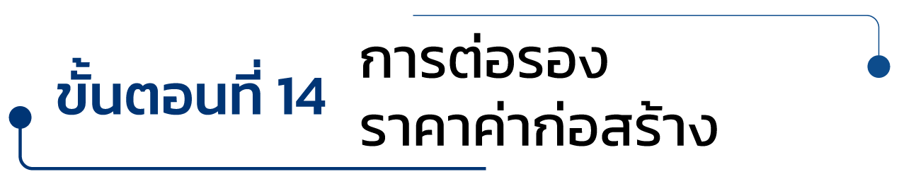 ขั้นตอนที่ 14 การต่อรองราคาค่าก่อสร้าง