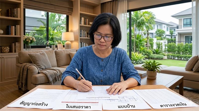 เจ้าของบ้านต้องตัดสินใจเรื่องราคา คุณภาพ และการจ่ายเงินระหว่างก่อสร้าง
